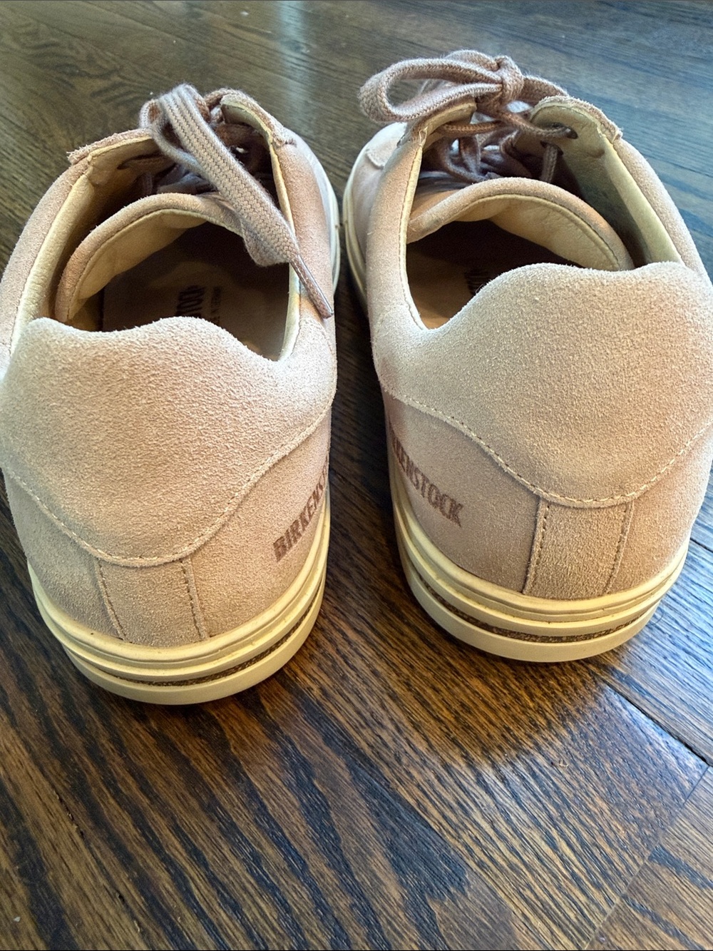Birkenstock Women's Bend Low Sneaker suede neutral sand light rose - Picture 6 of 9